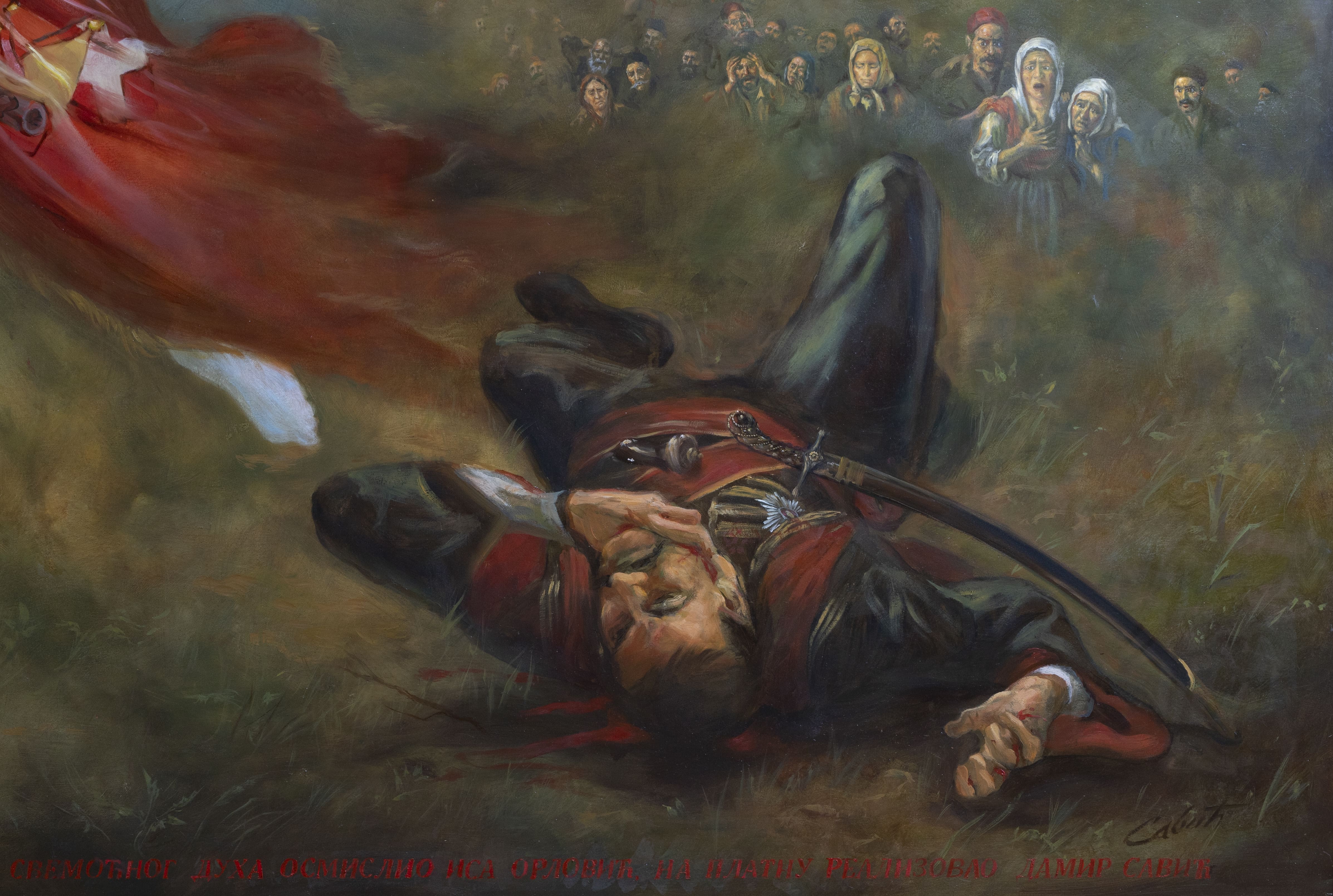 Karađorđe - Đorđe petrović slika ulje na platnu Damir savić slikar i Orlović isa Ubistvo Karađorđa - Vožd Karadjordje petrovic 